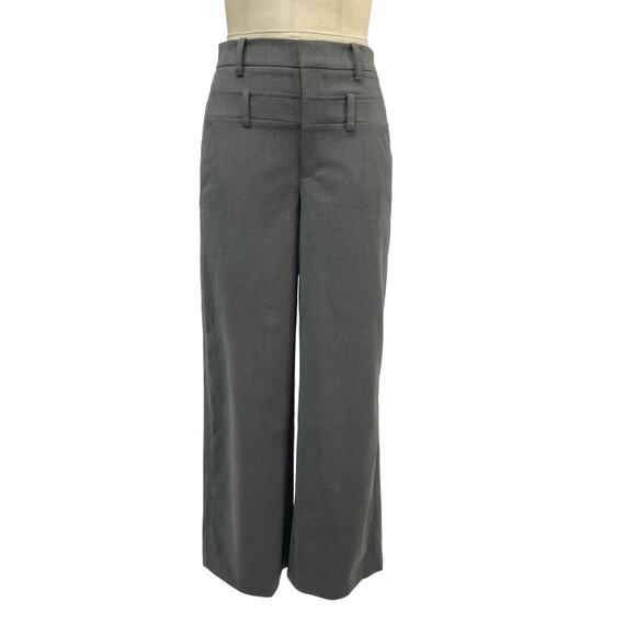 Alice + Olivia Grey Polyester Double Waist Trouser Size 2 - Picture 2 of 4